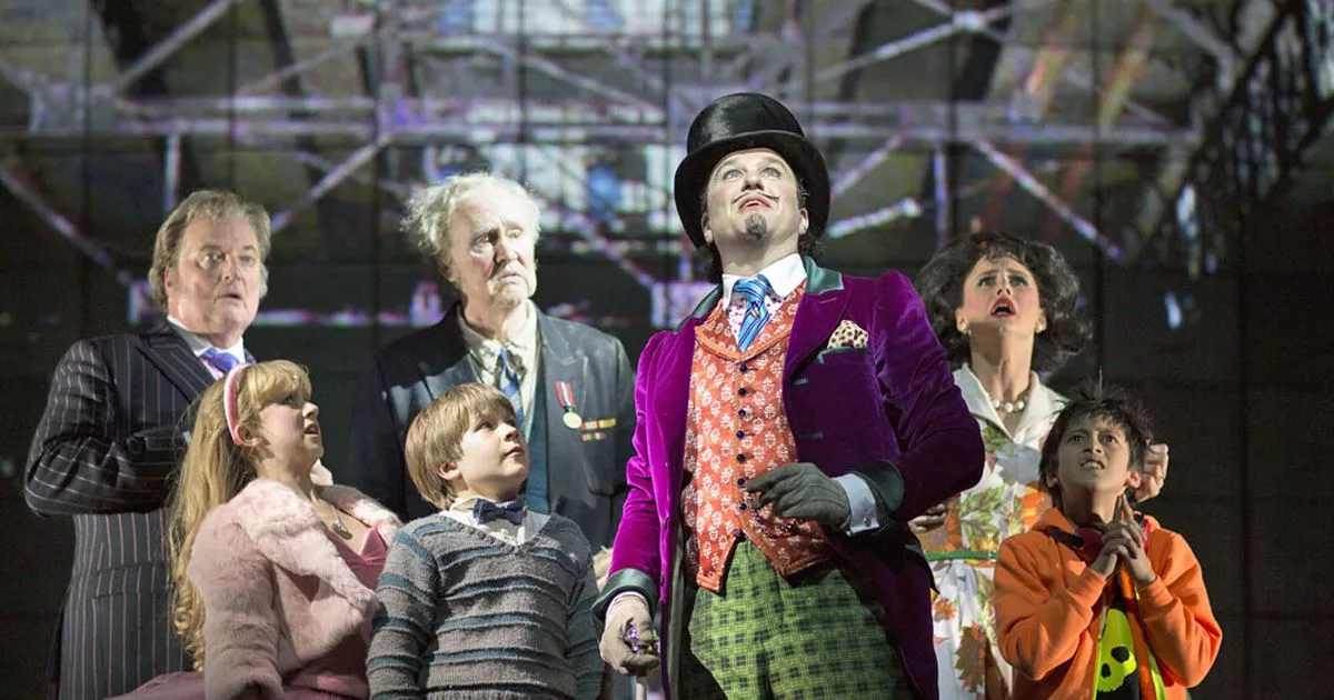 Charlie and the Chocolate Factory arrives on stage with a ...